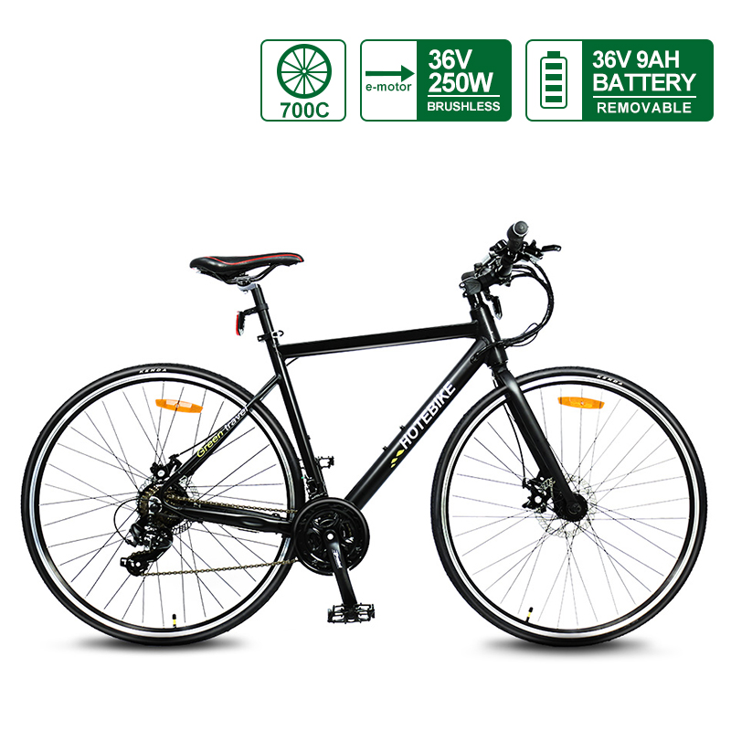 700C Wheel specialized Best lightest Road E Bike for sale (A6-R White)(36V 250W)