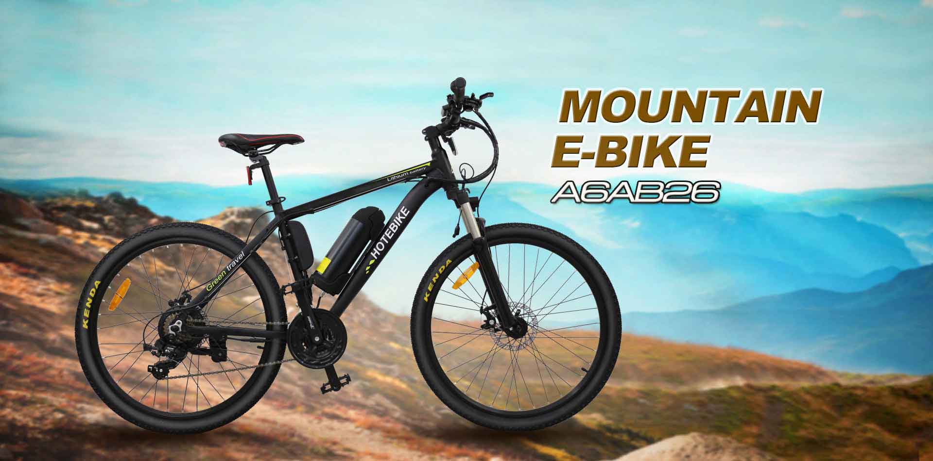 Электрический горный велосипед. Электровелосипед e-Motions Mountain Bike. Electric Mountain Bicycle.