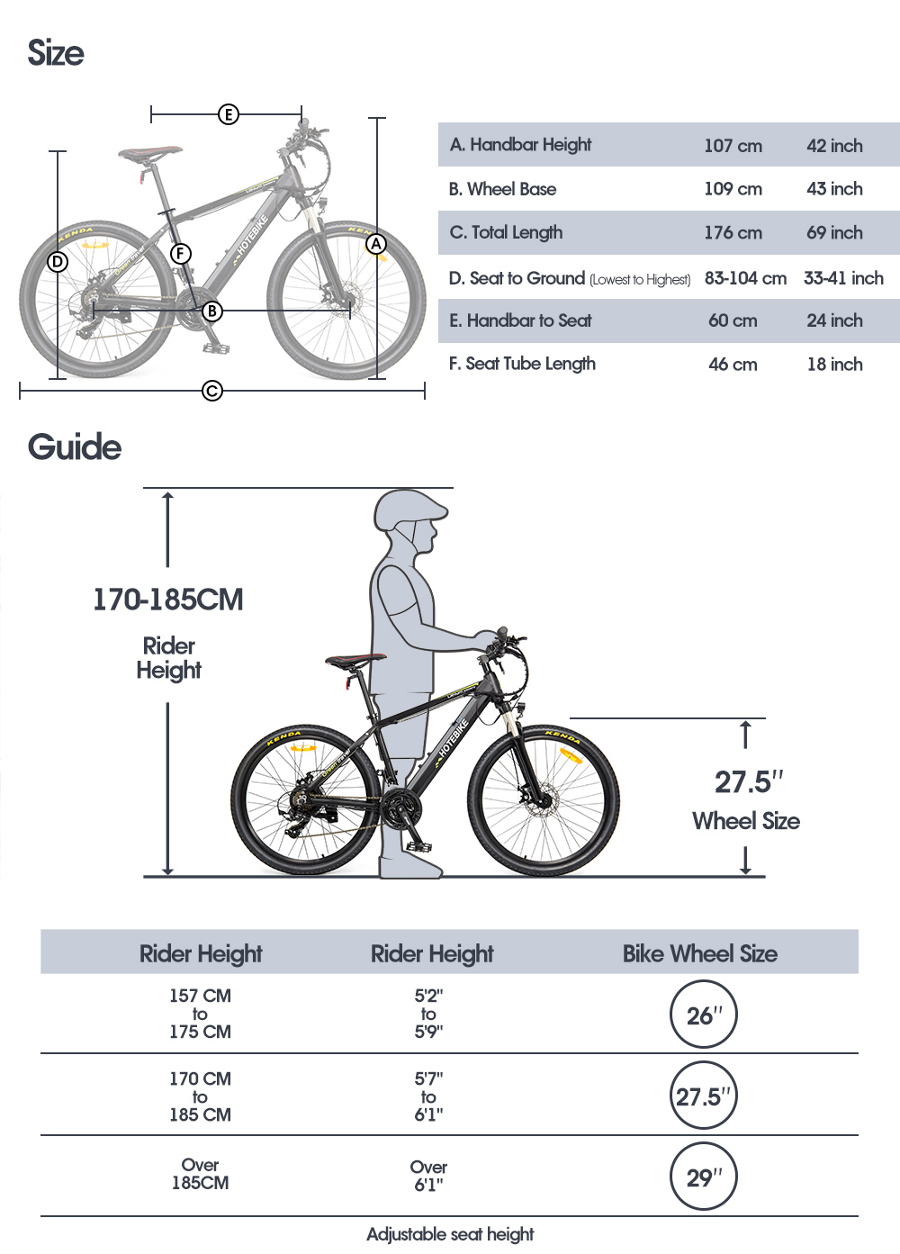 US 48V 750W 13 AN Powerful Electric Bike 27.5 inch Electric Bicycles Adult Mountain Bike A6AH26 | hotebike