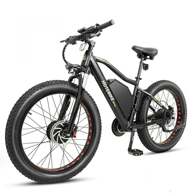 60V 750W Dual Motor Electric Fat Bike HOTEBIKE Fat Tire Bike | hotebike