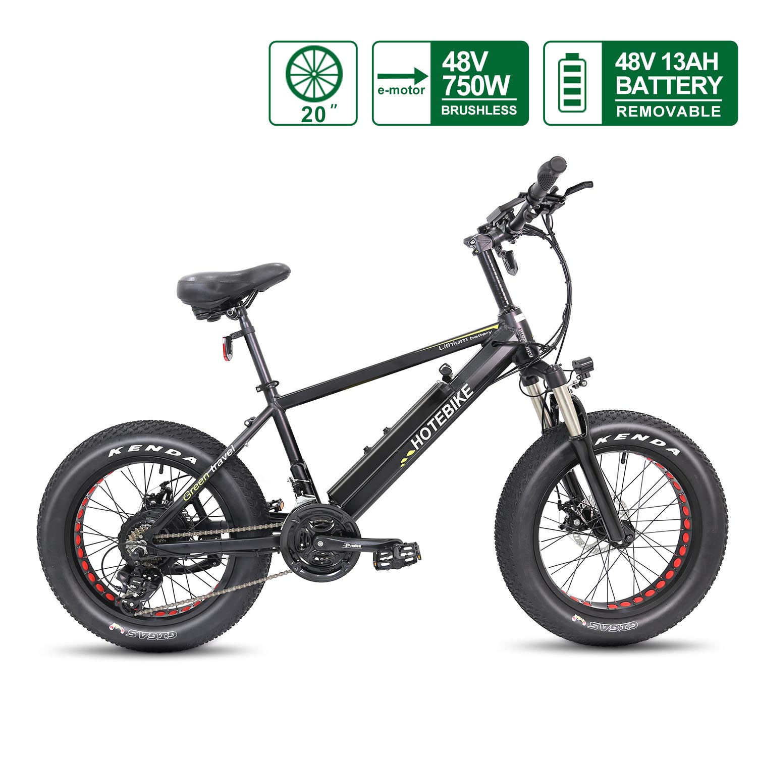 Bicicleta eléctrica Fat Tire para adultos, bicicleta eléctrica de 1200 W  con batería de largo alcance de 48 V 18.2 AH, bicicleta eléctrica de