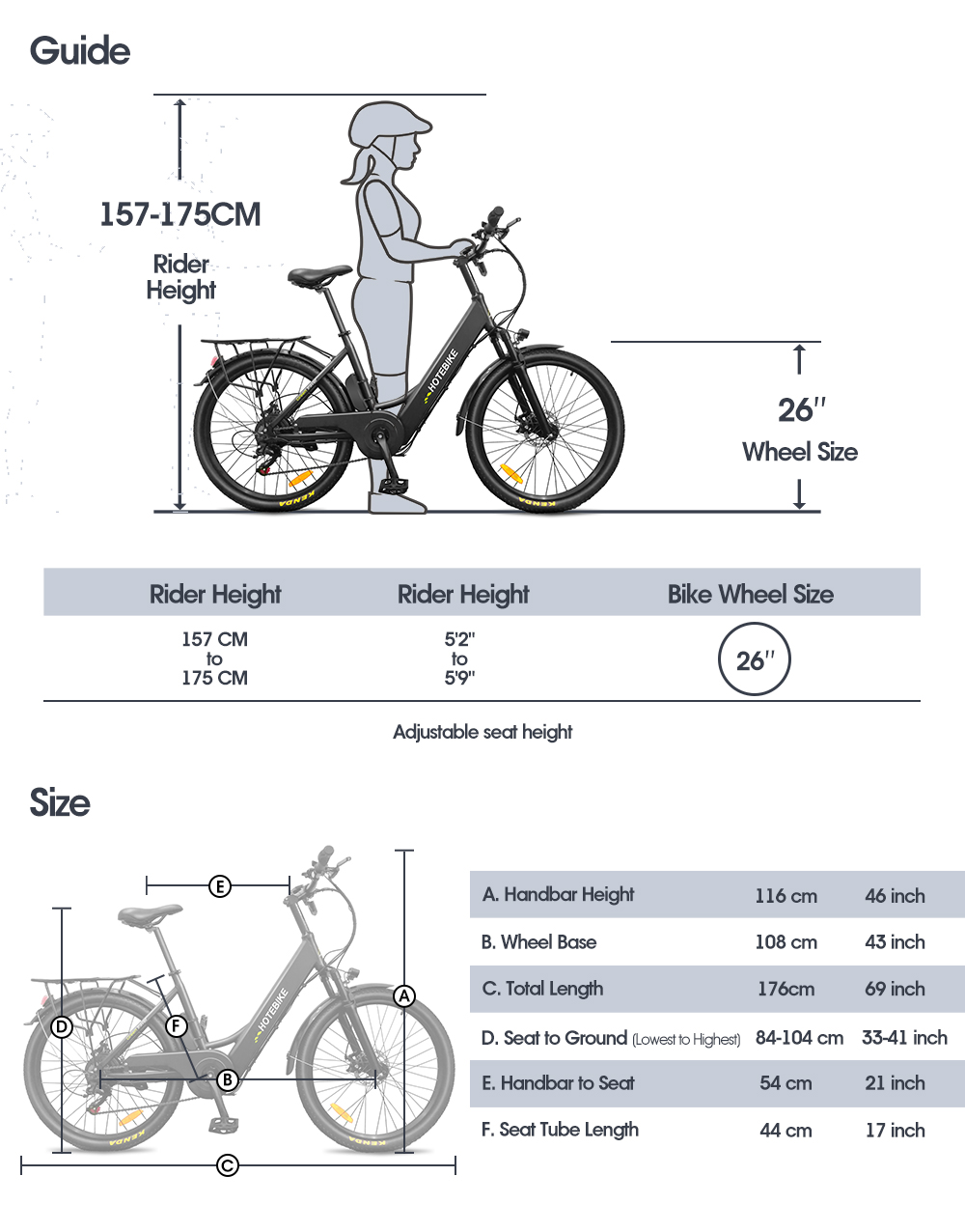 HOTEBIKE Cityscape Electric Bicycles - City Electric Bike - 9
