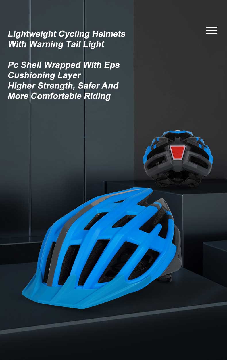 Smart Bicycle Helmet with Tail Light Riding Equipment - Cycling Helmet - 1
