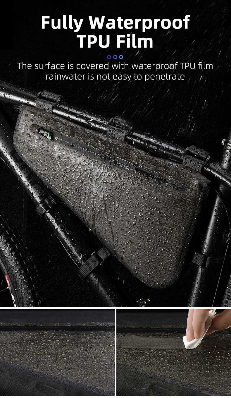 Bicycle Bag  Large Capacity Triangular Frame Waterproof Top Tube  Saddle Bag - Bicycle Bag - 4