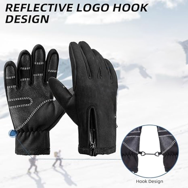 Cycling Winter Gloves Water Resistant Touch Screen Gloves Shock-Absorbing Full Finger - Glove - 4
