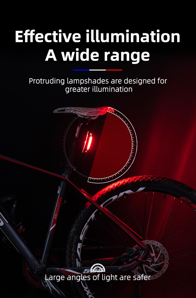 Mountain bicycle tail light USB charging warning light night riding taillight - Bicycle Lights - 3