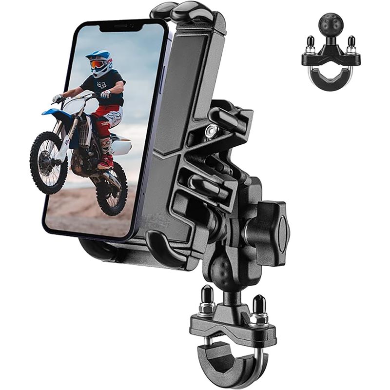 Phone Holder for Bike Aluminum Alloy Holder with Vibration Dampener
