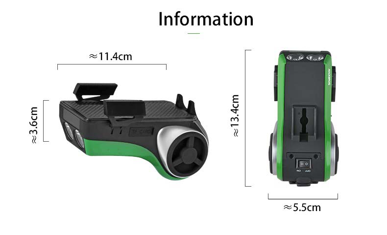 Rear Bicycle Light Phone Holder  Light Waterproof 5 In 1 Multi Function Bluetooth Speaker - Bicycle Lights - 1