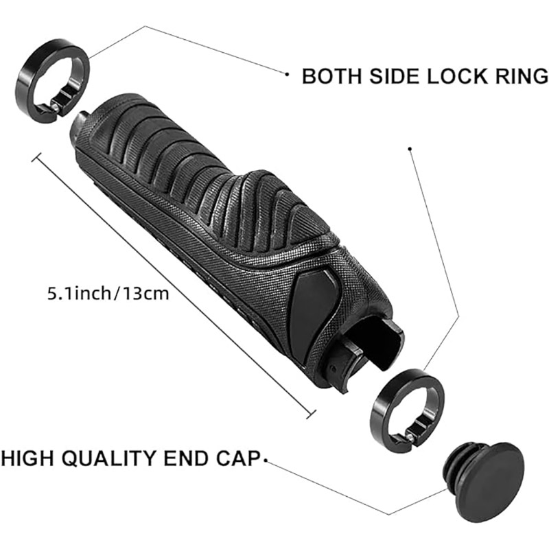 Motorcycle Handle Bar Double Aluminum Clamp Lock On Grips - Grip Handlebar Tape - 3