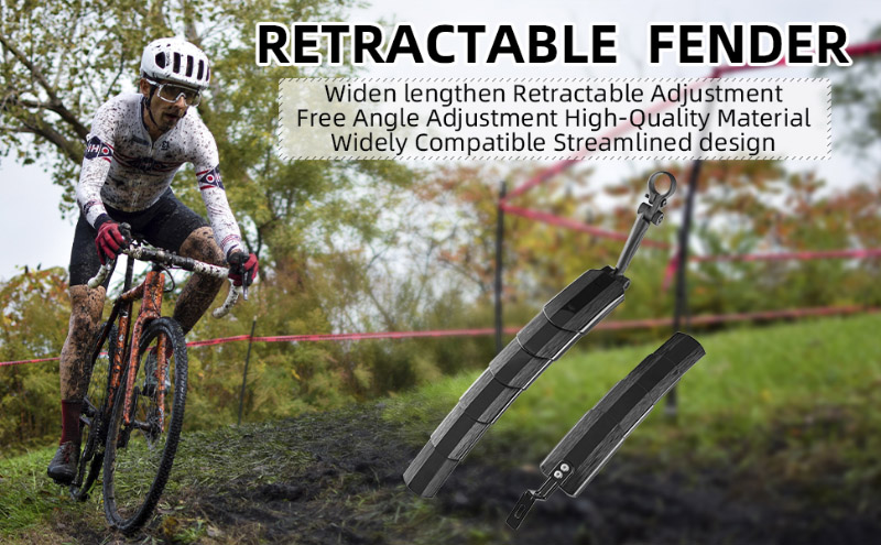 Retractable Dirt Bike Fender Set Front and Rear Mud Guard Adjustable - Bike Fender - 1