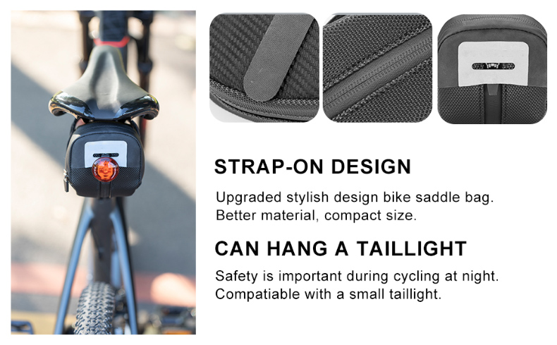 Portable Bicycle Bags Strap-on Cycling Wedge Pack 0.75L - Bicycle Bag - 2