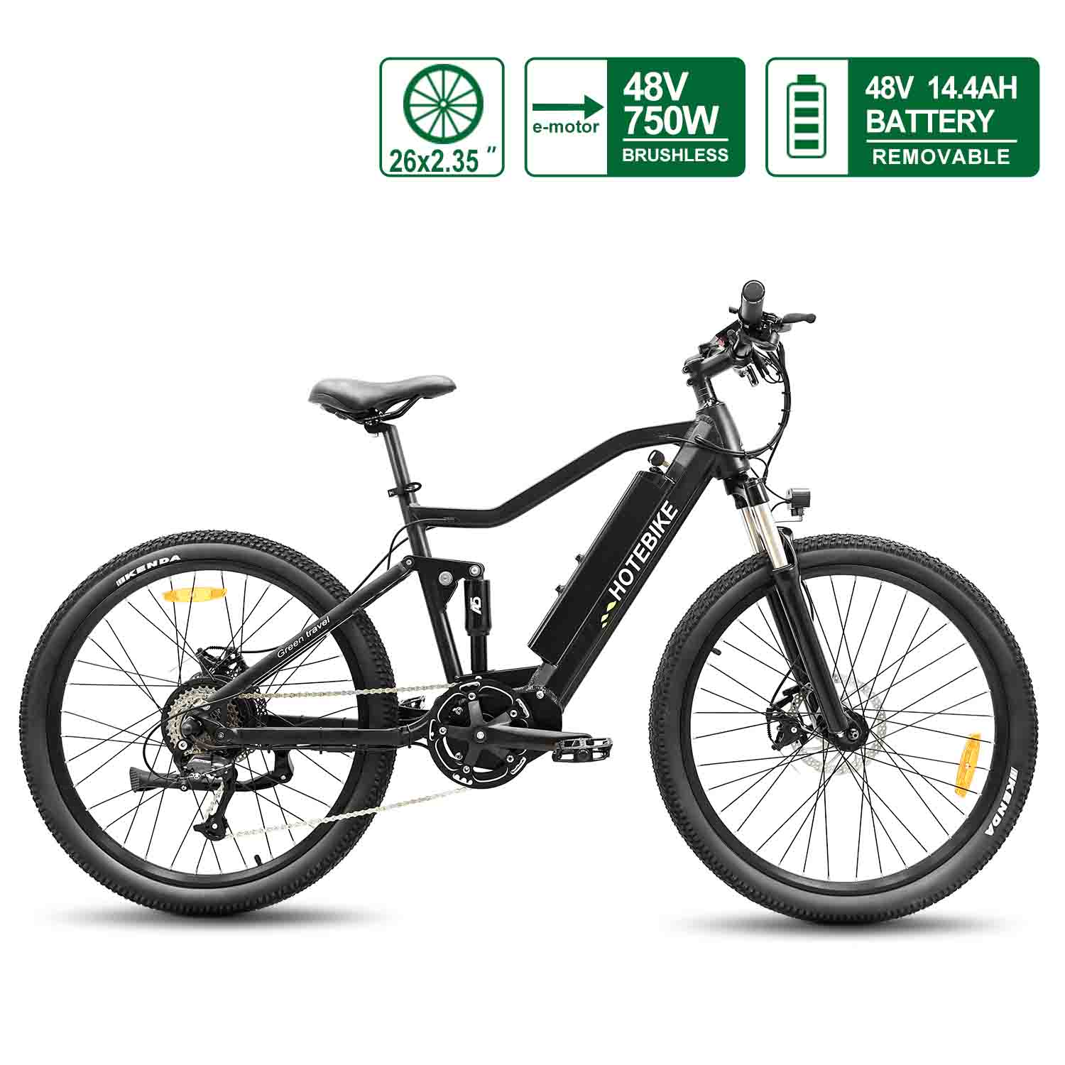 Mountain Full Suspension Electric Bike with Battery