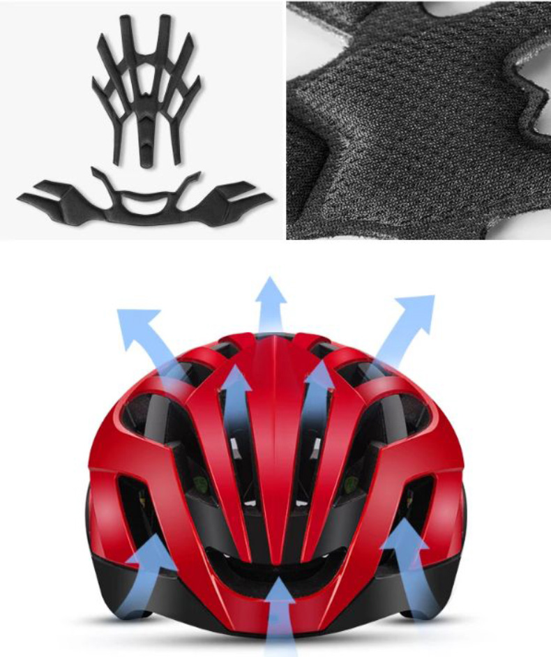 Bike Helmet 3 in 1 Integrally Molded Pneumatic Cycling Helmets - Cycling Helmet - 9