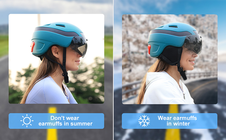 Smart Helmets with 1080P 60 fps Sports Camera Dual Antenna Bluetooth - Cycling Helmet - 5